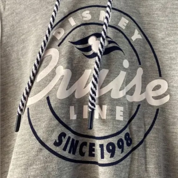 NWOT Disney Cruise Heather Gray Swim Cover Up Hoodie, with Emblem, Sleeveless - Picture 6 of 8